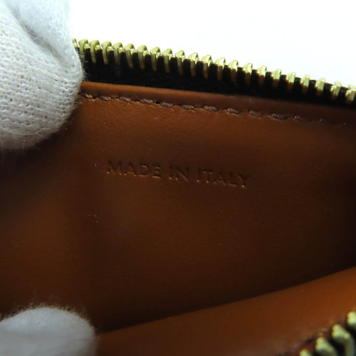 新品 セリーヌ カードケース トリオンフ キャンバス ブラック ブラウン ラムスキンレザー