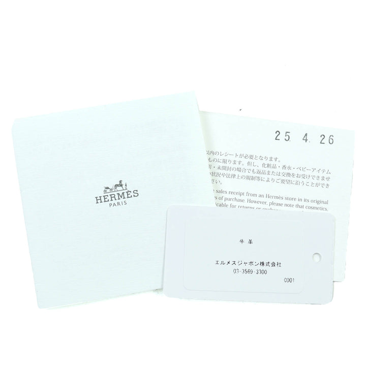 新品 HERMES ヘアアクセサリー クラウディア クル・ド・セル シルクツイル ブラウンレザー