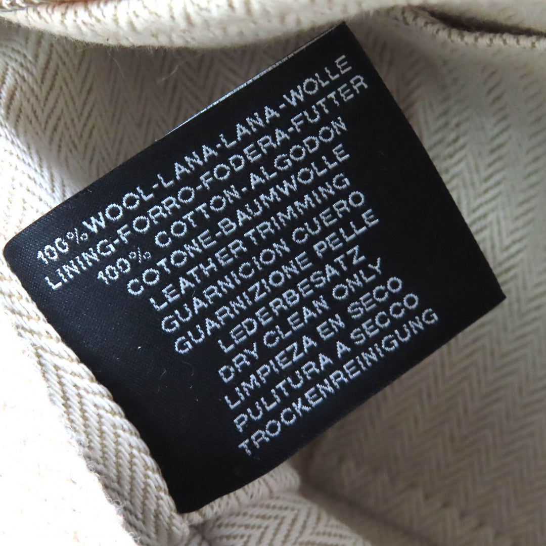 Pristine HERMES Pouch BRIDE A BLACK PM OC Serie Button Handbag wool Women