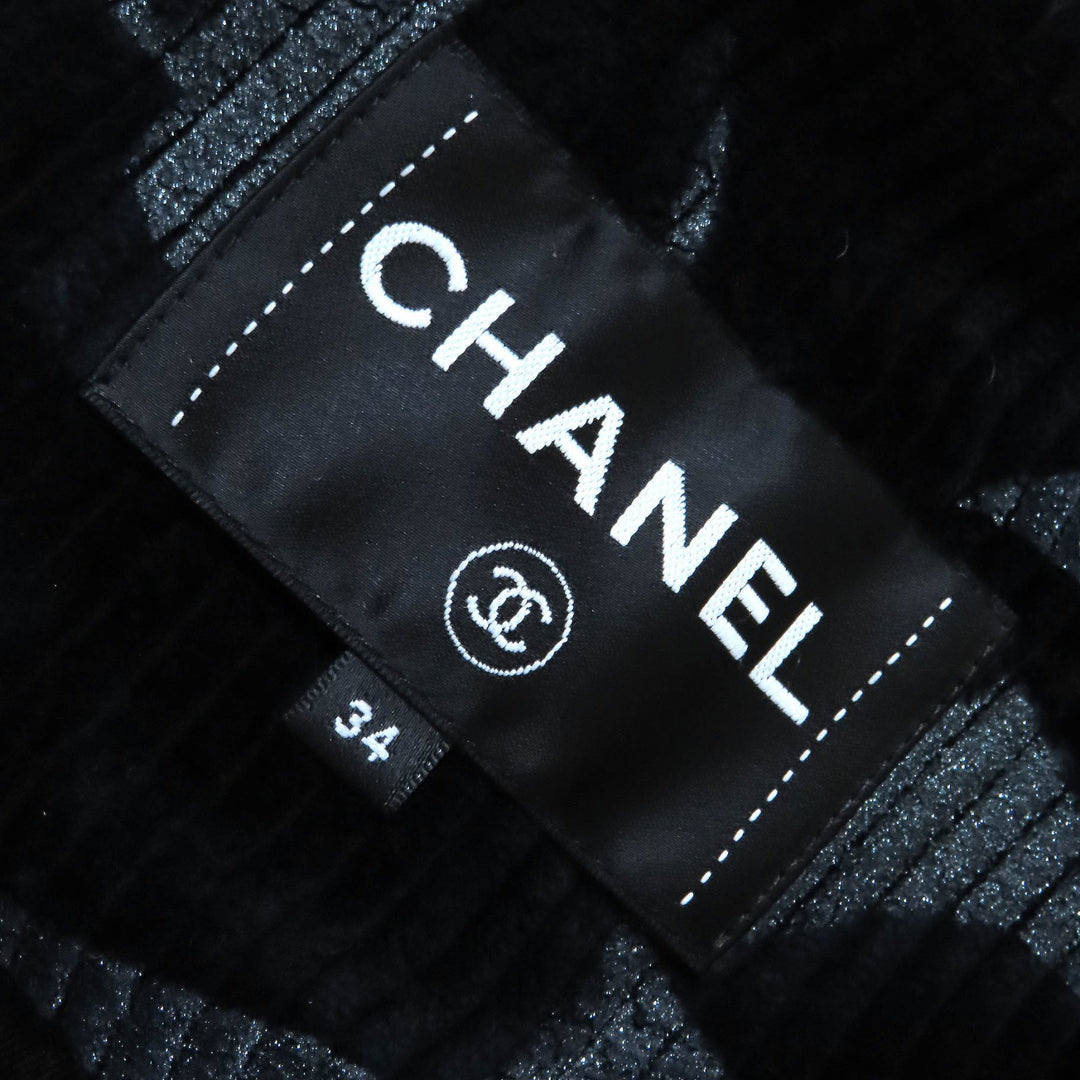 素晴らしい CHANEL オーバーオール COCO ボタン フレア ジップ ジャンプスーツ オーバーオール ブラック シリーズ 34 P77394