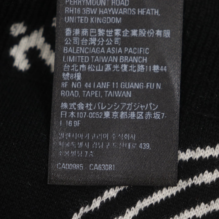 新品 バレンシアガ セーター ロゴマイア オールオーバーキット ブラック ウール メンズ S 724869
