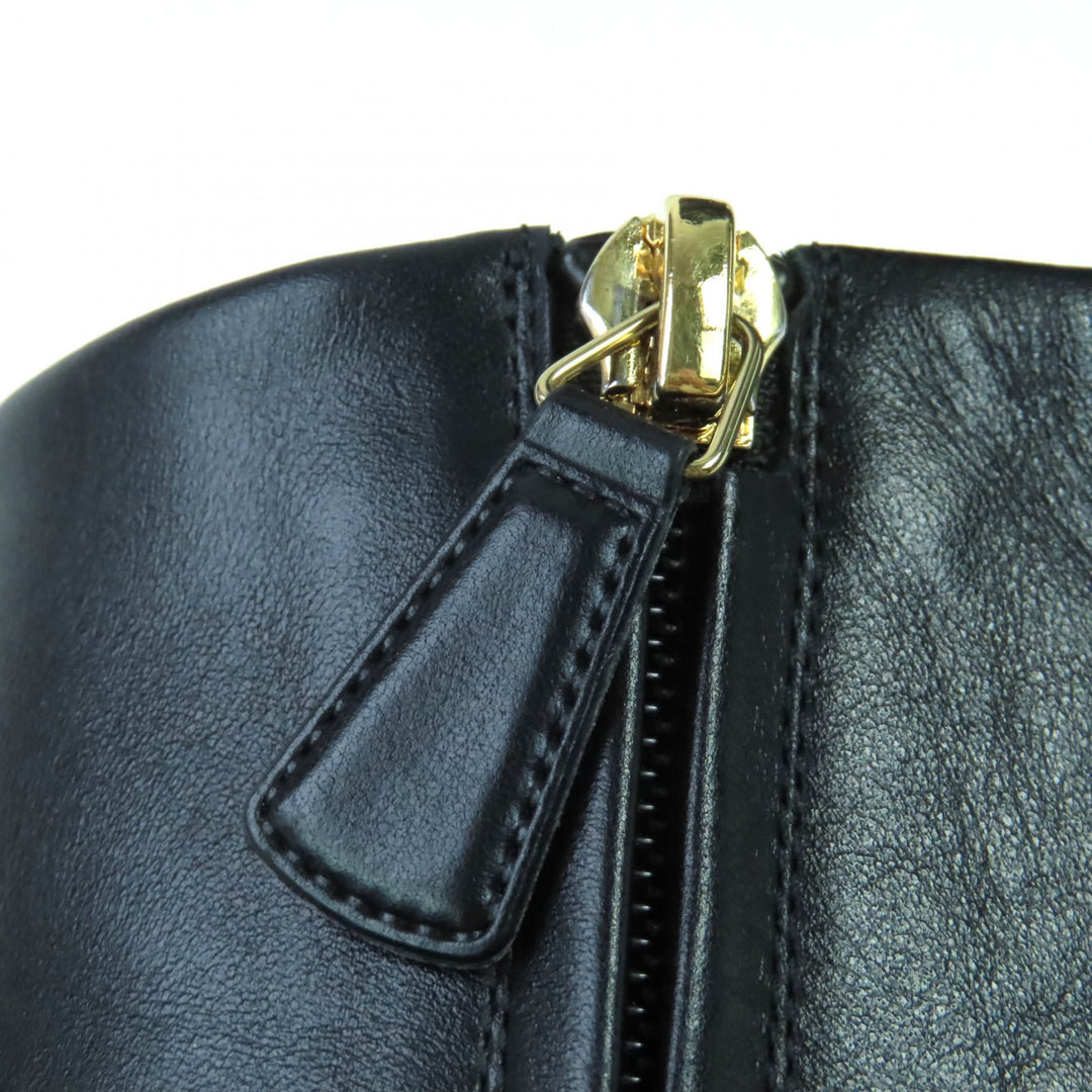 素晴らしい CHANEL ショートブーツ ブラック レザー レディース 35.5 G36307