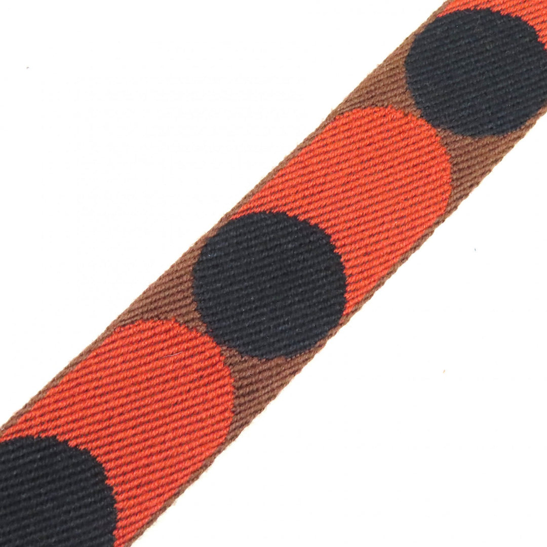 Pristine HERMES Shoulder strap sangre flipper ball Brown Orange Black canvas
