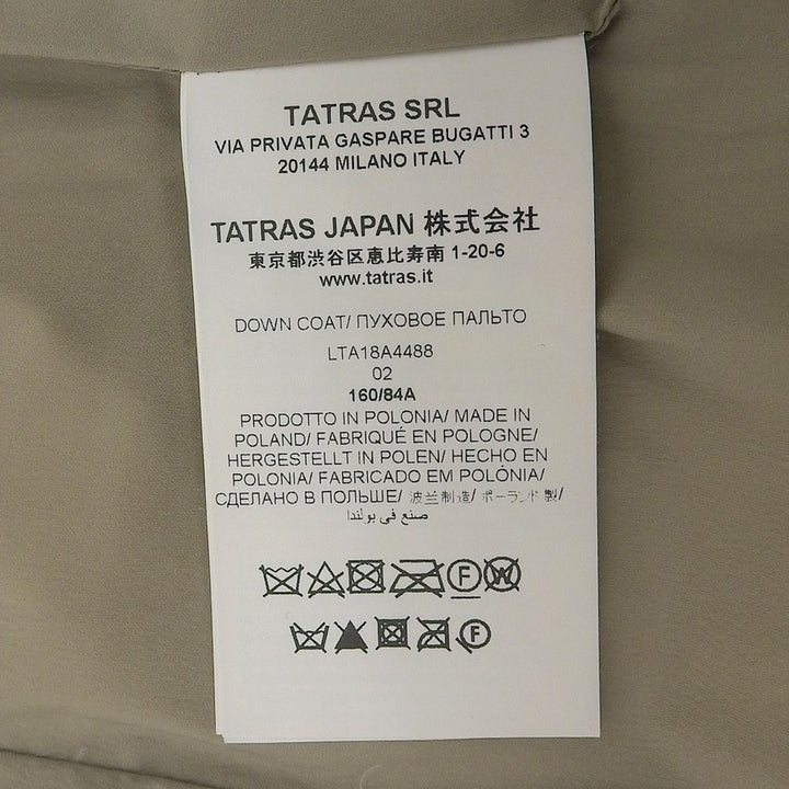 Excellent TATRAS Down jacket LORENZANA Beige Nylon Women 2 LTA18A4488
