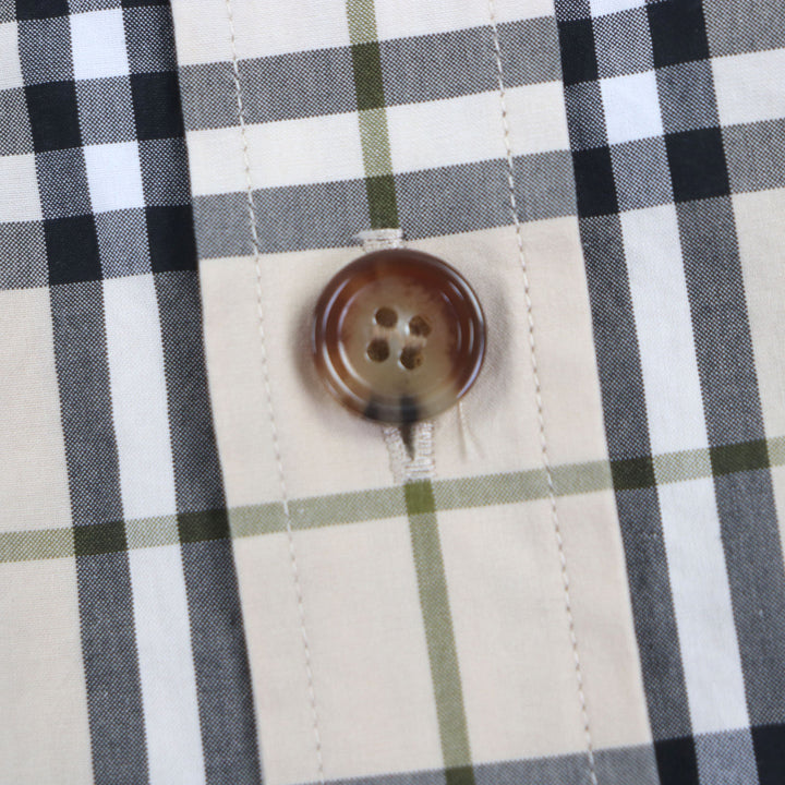 Great BURBERRY Long sleeve shirt beige cotton mens M 8042350