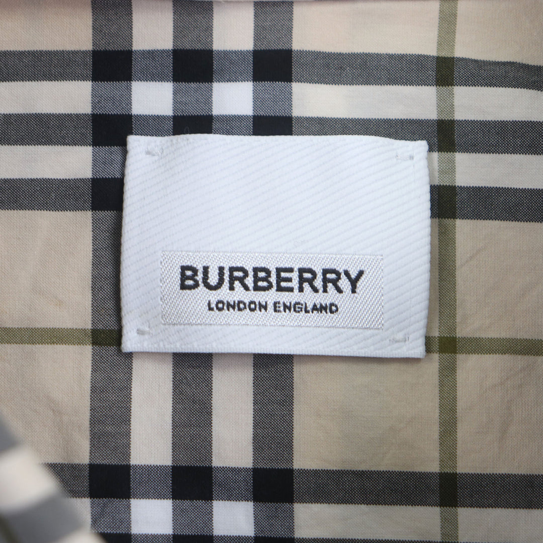 Great BURBERRY Long sleeve shirt beige cotton mens M 8042350