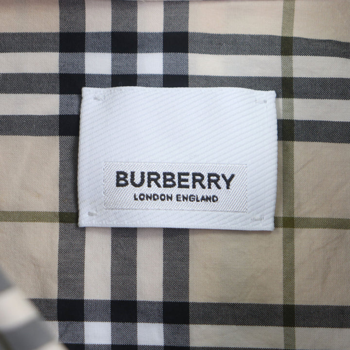 Great BURBERRY Long sleeve shirt beige cotton mens M 8042350