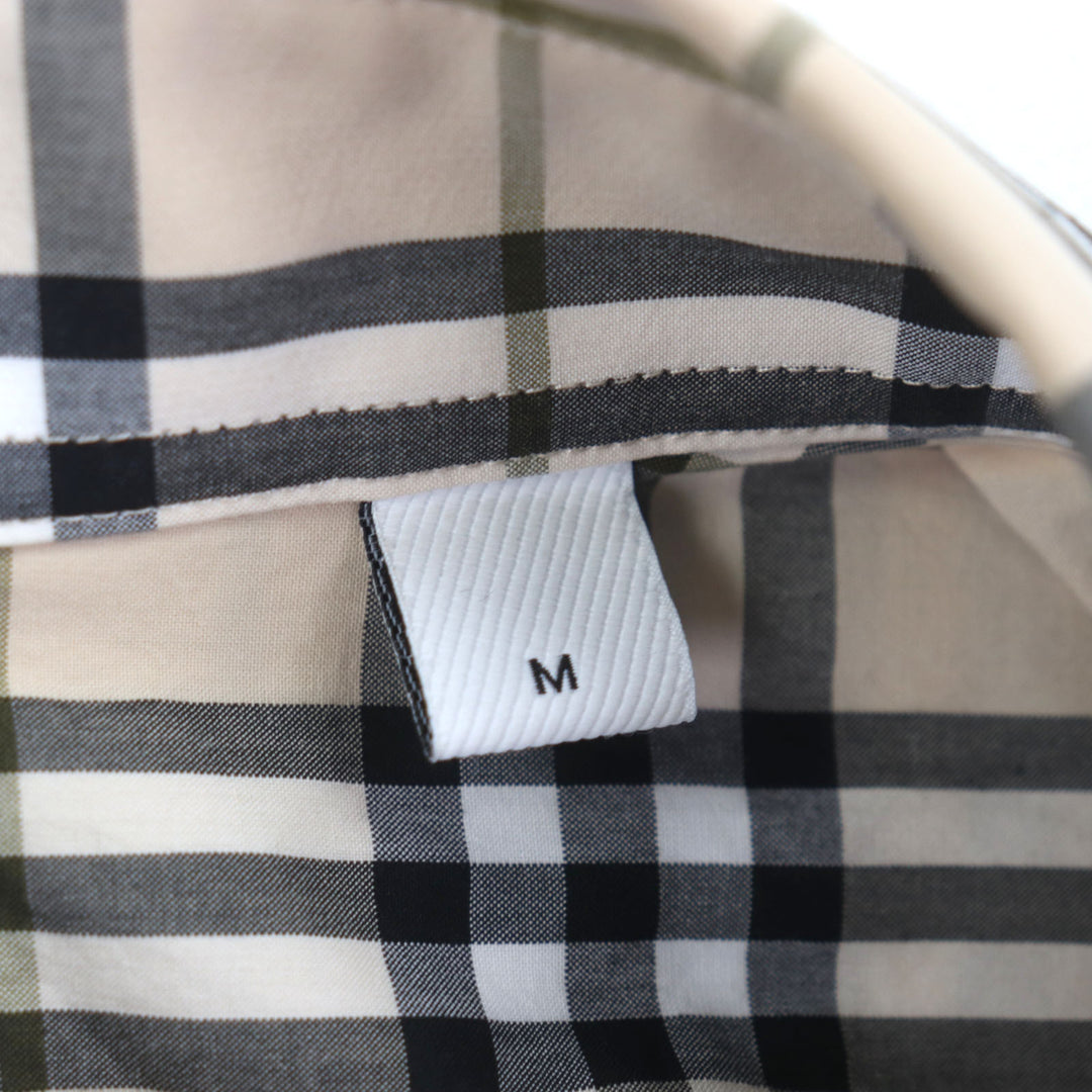 Great BURBERRY Long sleeve shirt beige cotton mens M 8042350