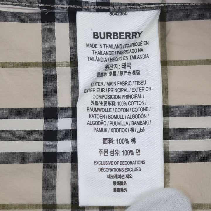 Great BURBERRY Long sleeve shirt beige cotton mens M 8042350