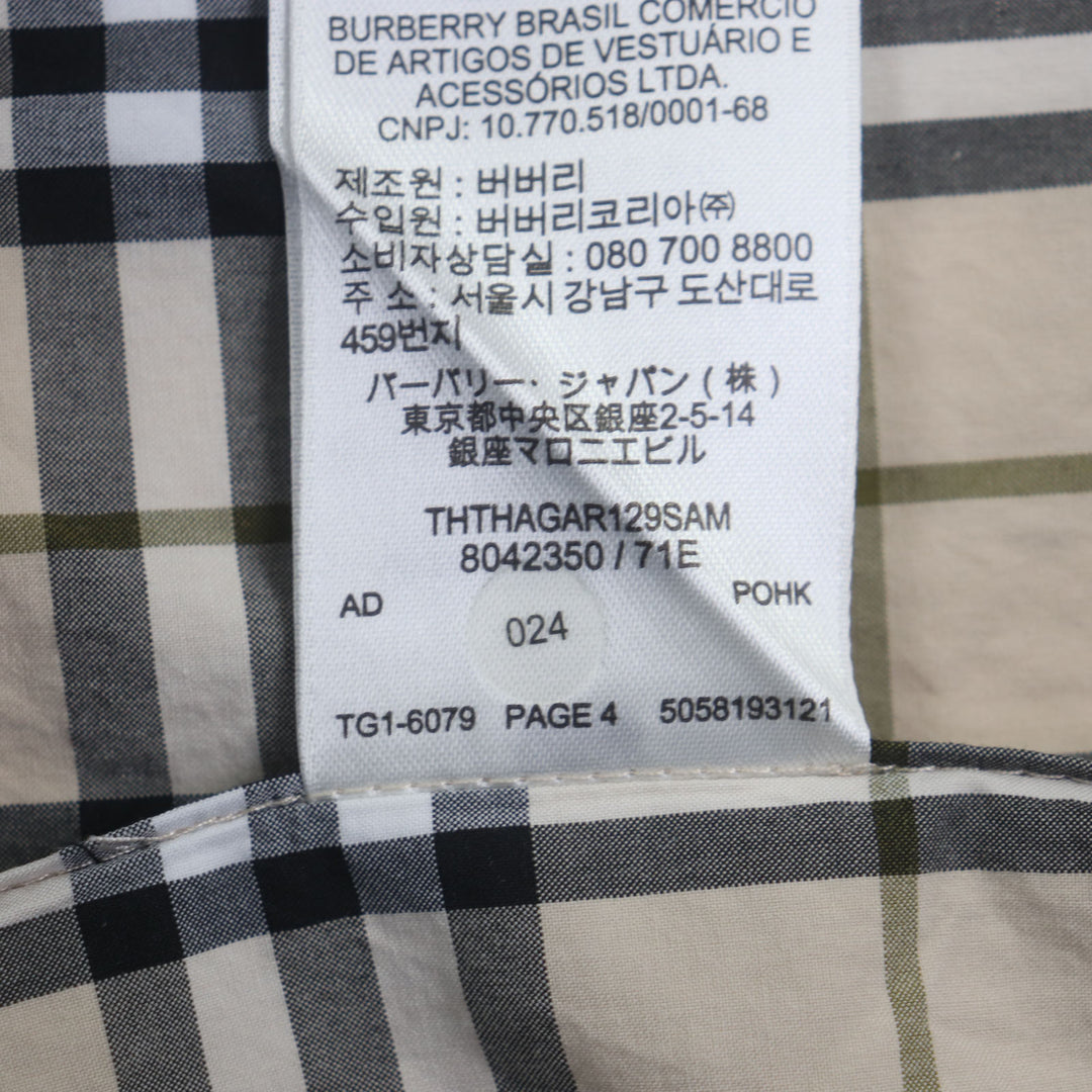 Great BURBERRY Long sleeve shirt beige cotton mens M 8042350