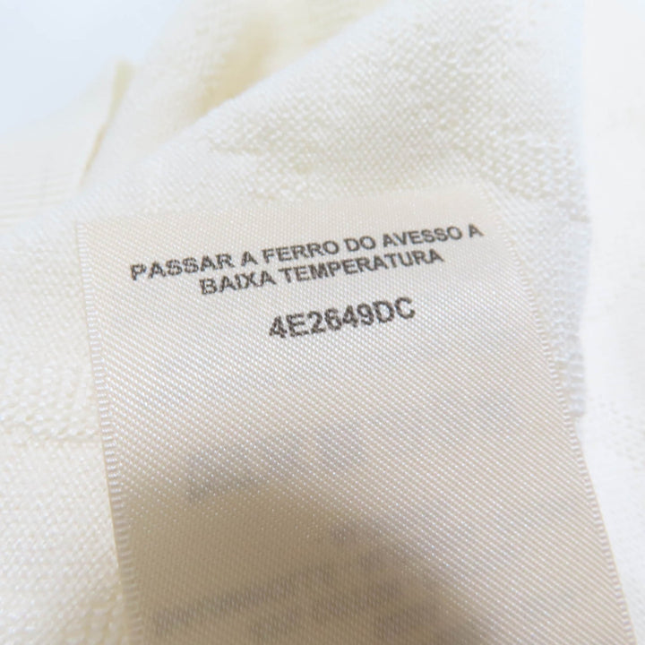 Excellent HERMES Short sleeve knit Naoussa Chne Dunkel Ivory silk Women 34