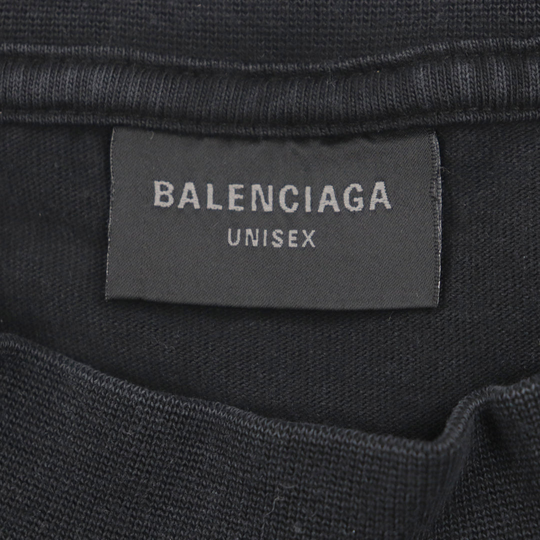 Great BALENCIAGA Short sleeve T-shirt Be different black cotton mens 5 712398