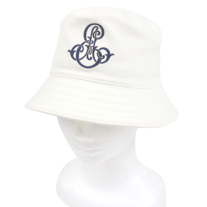 Excellent HERMES hat Harper Emile Hermes bucket white cotton mens 58