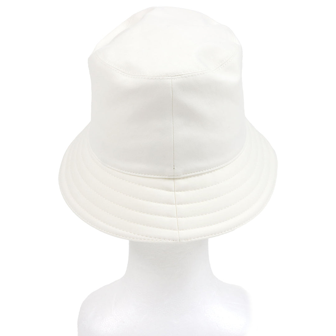 Excellent HERMES hat Harper Emile Hermes bucket white cotton mens 58