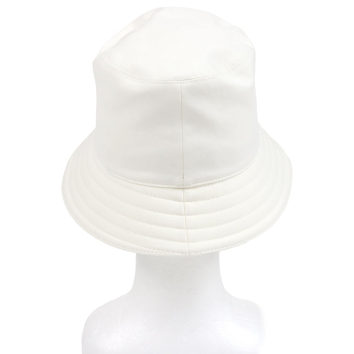 Excellent HERMES hat Harper Emile Hermes bucket white cotton mens 58