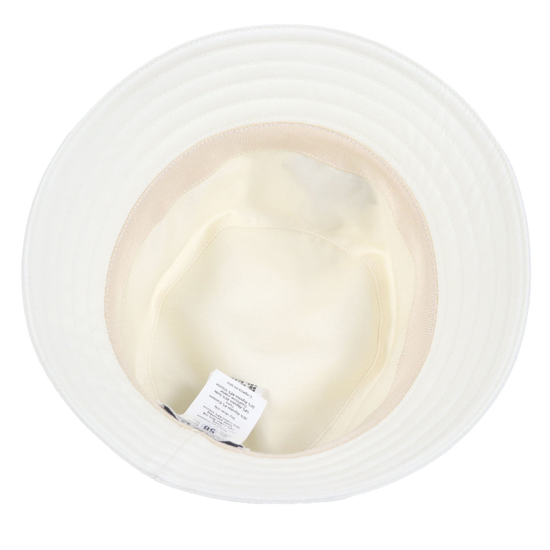 Excellent HERMES hat Harper Emile Hermes bucket white cotton mens 58