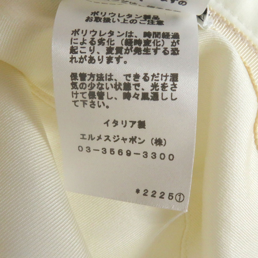 Excellent HERMES hat Harper Emile Hermes bucket white cotton mens 58