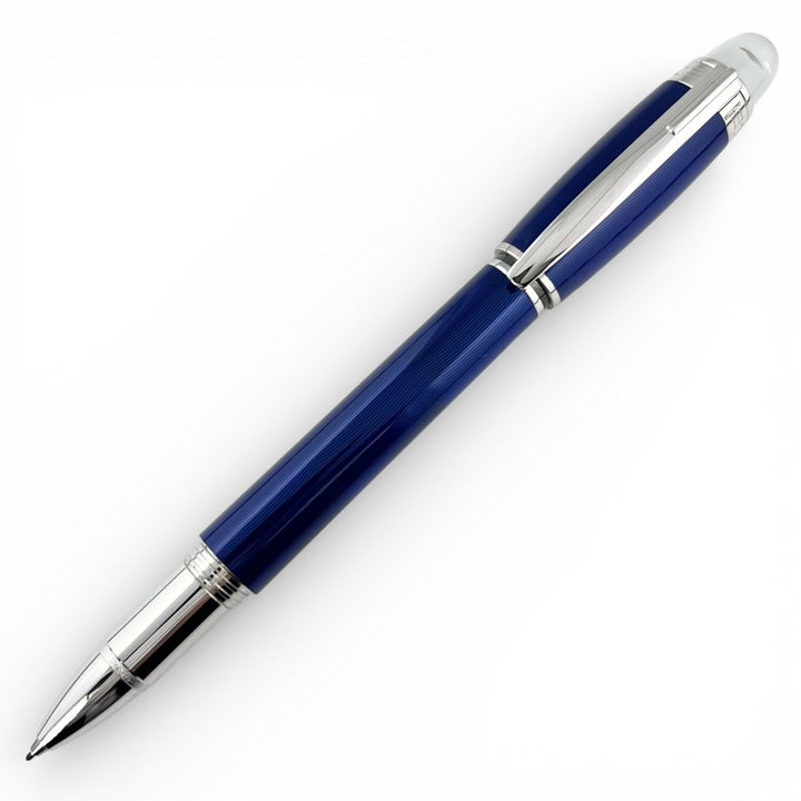 Great MONTBLANC Ballpoint pen Starwalker Fineliner White Star Cool blue mens