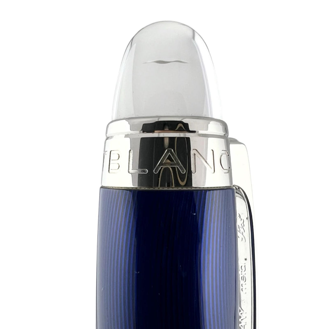 Great MONTBLANC Ballpoint pen Starwalker Fineliner White Star Cool blue mens