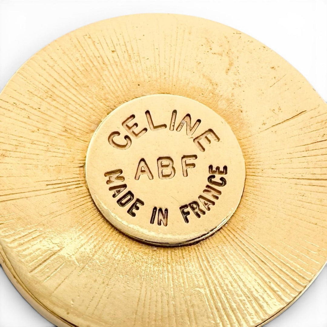 Excellent CELINE bracelet Circle logo gold Fake pearl Women