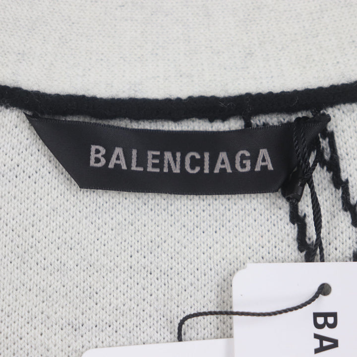 Pristine BALENCIAGA cardigan Logomaia All Over Cardigan black wool mens 1 724852