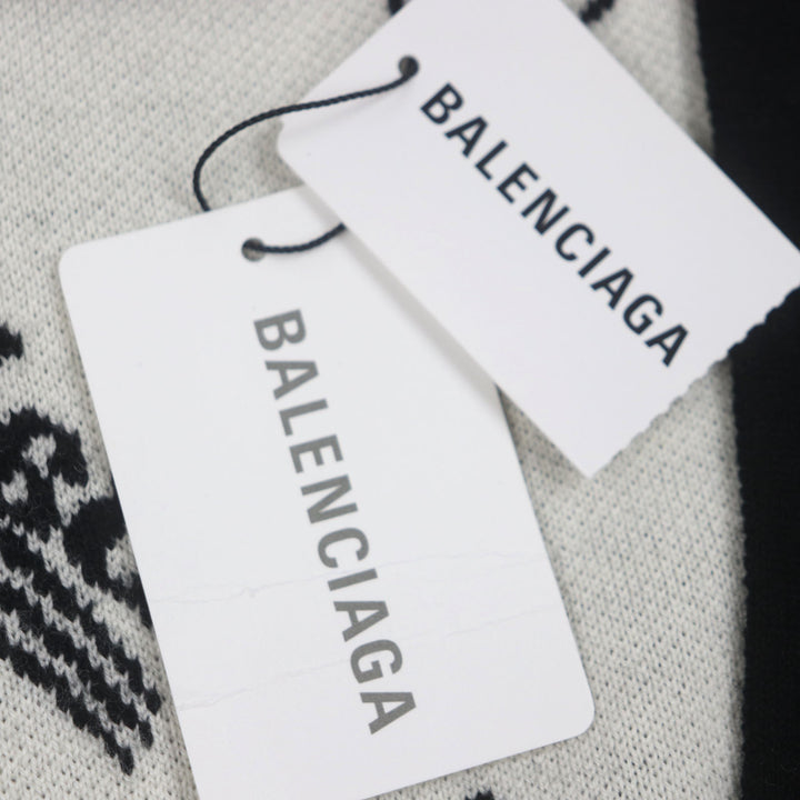 Pristine BALENCIAGA cardigan Logomaia All Over Cardigan black wool mens 1 724852