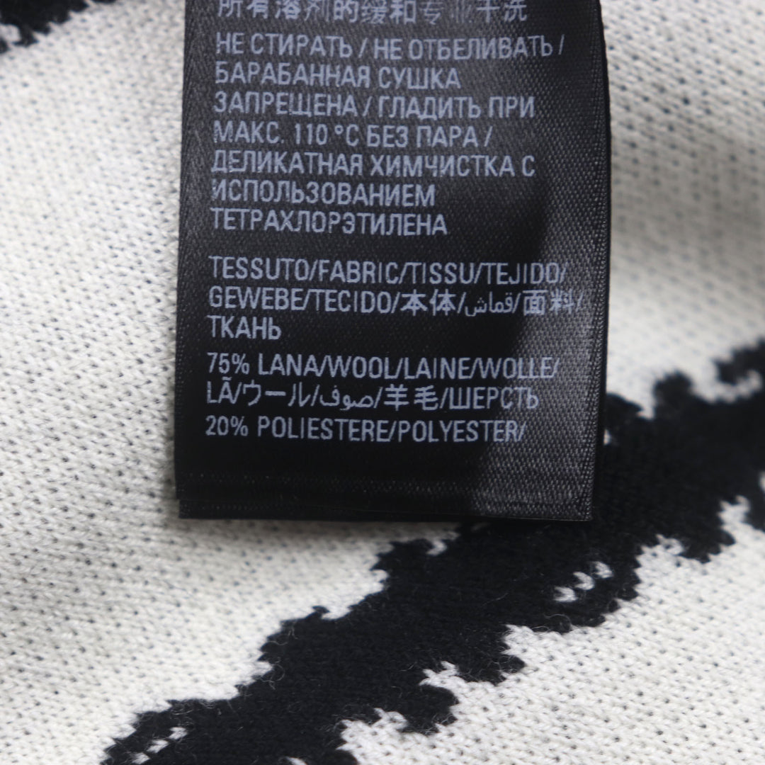 Pristine BALENCIAGA cardigan Logomaia All Over Cardigan black wool mens 1 724852