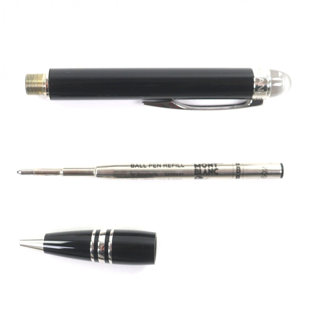 Great MONTBLANC Ballpoint pen Starwalker White Star Twist Type black ー mens