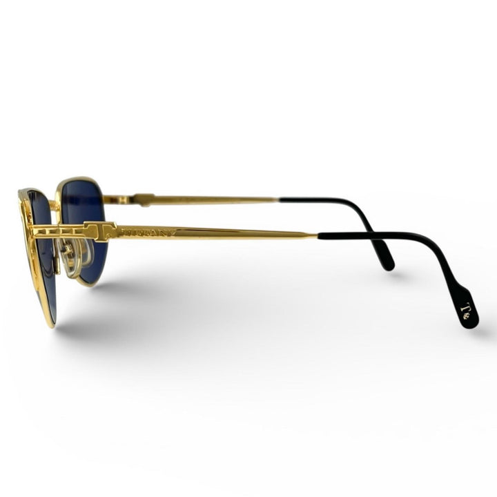 Great TIFFANY LUNETTES sunglasses 23k Gold Plated Blue gold mens