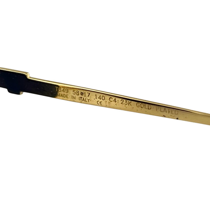 Great TIFFANY LUNETTES sunglasses 23k Gold Plated Blue gold mens