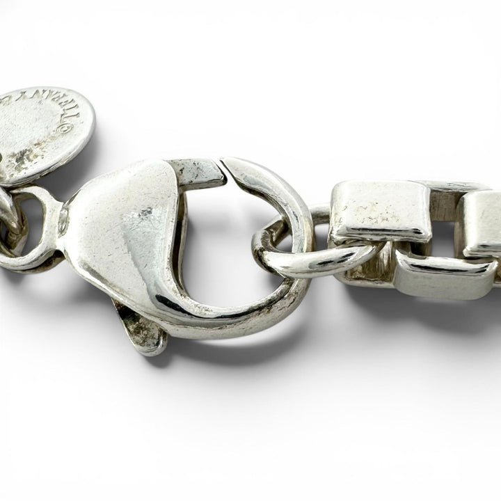 Excellent TIFFANY&Co. bracelet Venetian Box-shaped logo engraving Silver AG925
