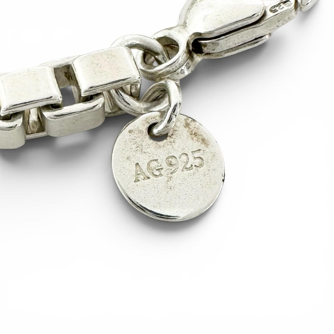 Excellent TIFFANY&Co. bracelet Venetian Box-shaped logo engraving Silver AG925