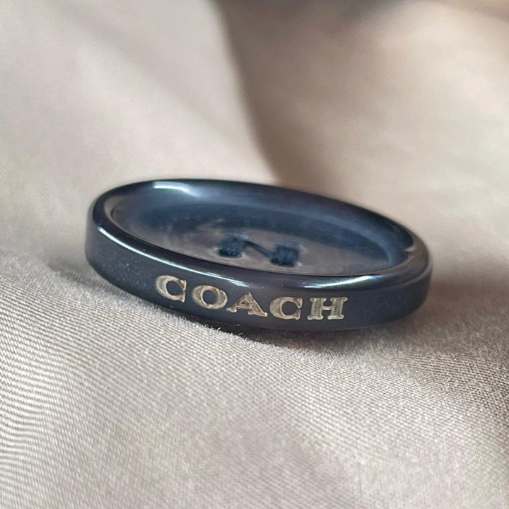 優れたCOACHトレンチコートロング丈、隠し前立てとベルト付き2 2969