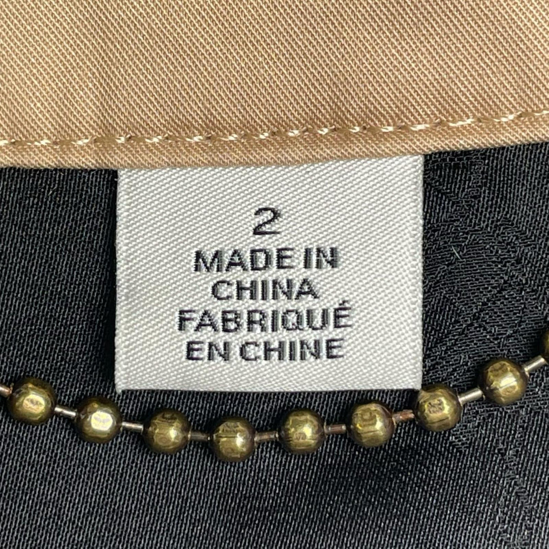 優れたCOACHトレンチコートロング丈、隠し前立てとベルト付き2 2969