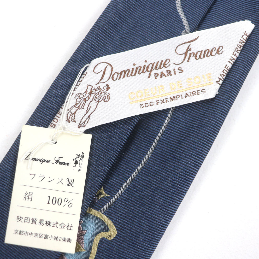 Pristine Dominique France ネクタイ Ecusson ネイビー シルク メンズ 6418