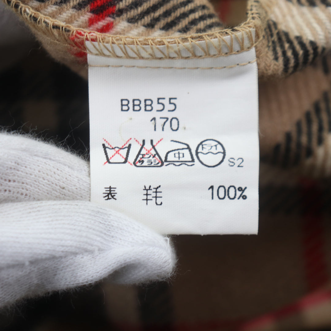 Very Good Burberrys coat 100% wool liner with hidden placket khaki cotton mens