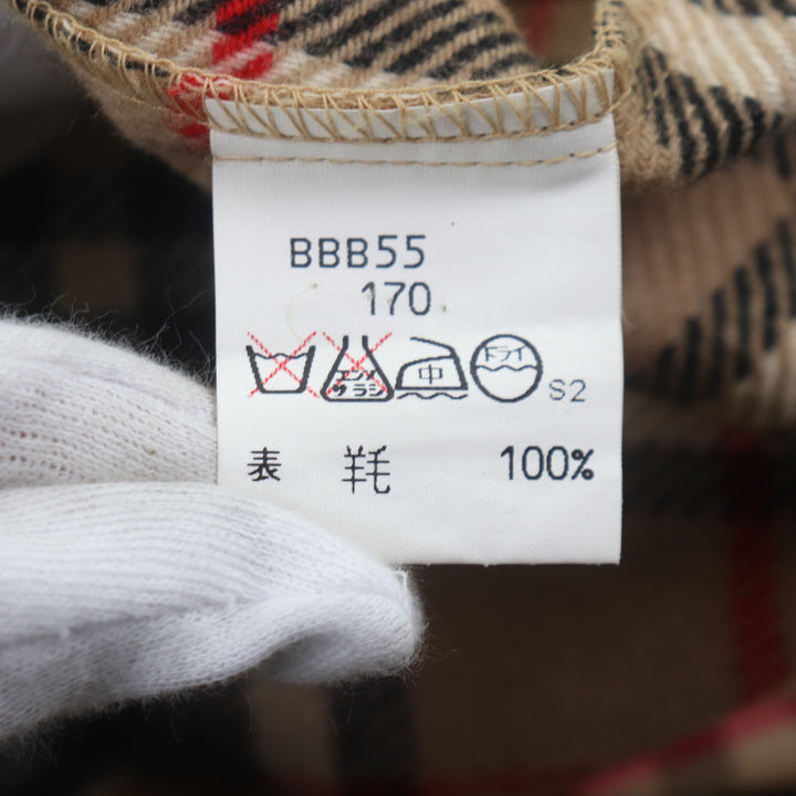 Very Good Burberrys coat 100% wool liner with hidden placket khaki cotton mens
