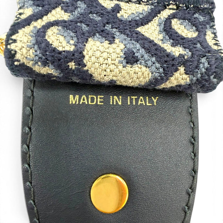Great Christian Dior Oblique embroidered shoulder strap Current product Navy