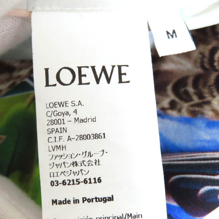 新品 LOEWE トップス パロットプリント アナグラムロゴ ハーフジップ ロングスリーブ M S359Y02X58