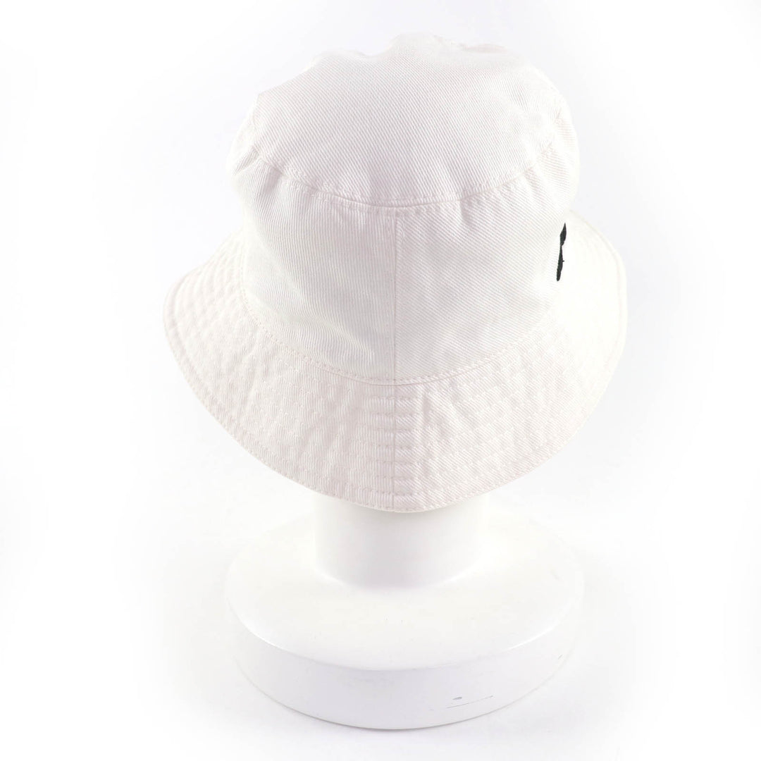 Great MIUMIU hat Logo embroidery bucket hat white cotton Women M 5HC196