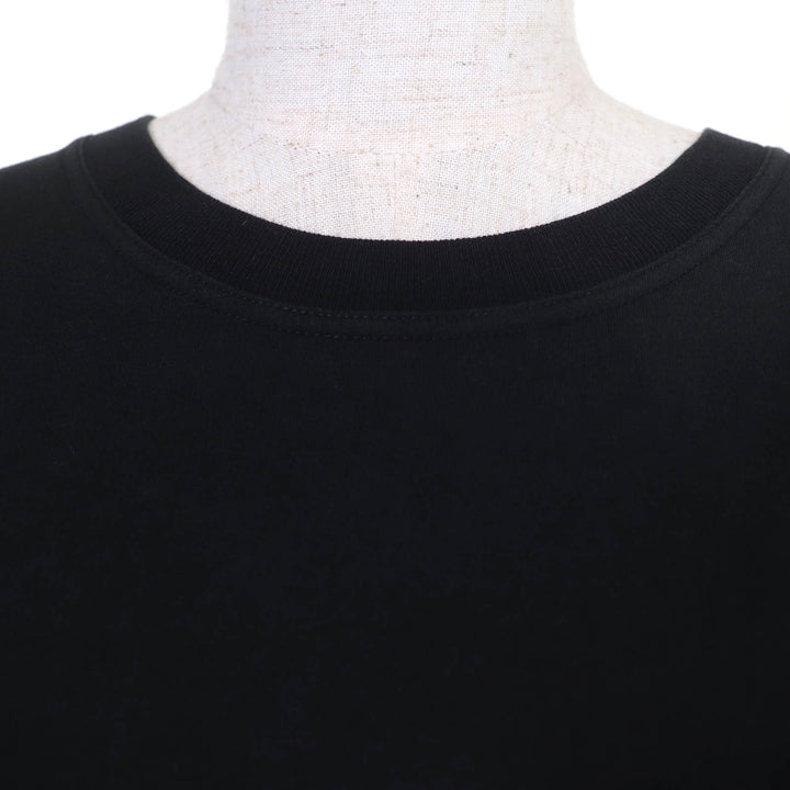 Very Good HERMES Short sleeve T-shirt Chaine d'Ancre embroidered pocket black 36