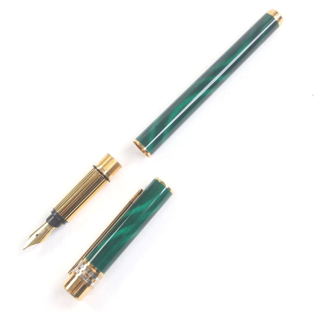 カルティエ 万年筆 マラカイトグリーンゴールド 18K メンズ