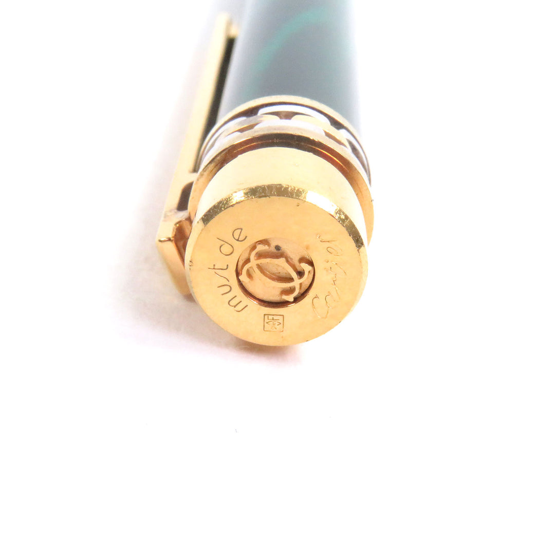 カルティエ 万年筆 マラカイトグリーンゴールド 18K メンズ