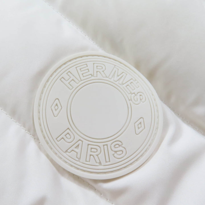 新品 HERMES ダウンベスト ブラン ポリエステル レディース 34 4H0169DR