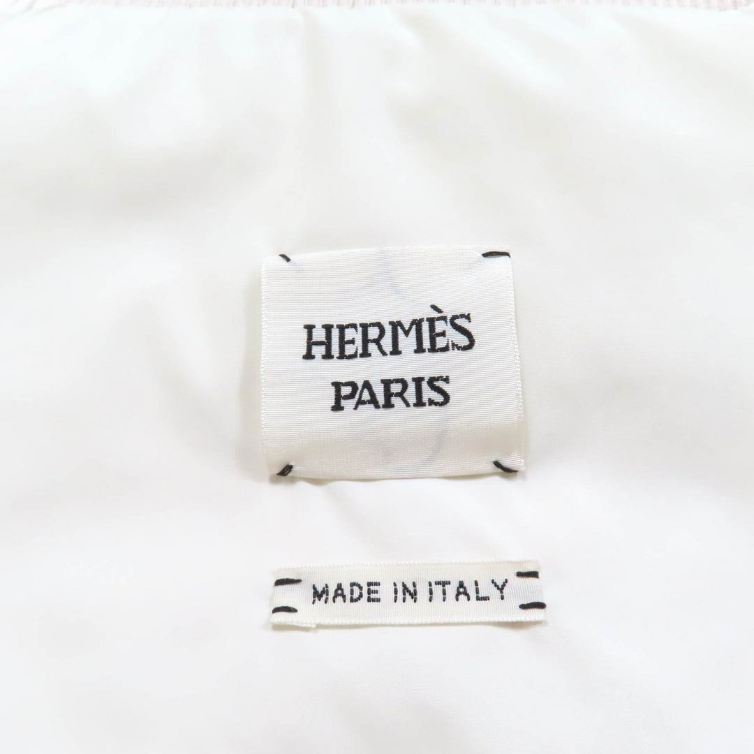 新品 HERMES ダウンベスト ブラン ポリエステル レディース 34 4H0169DR