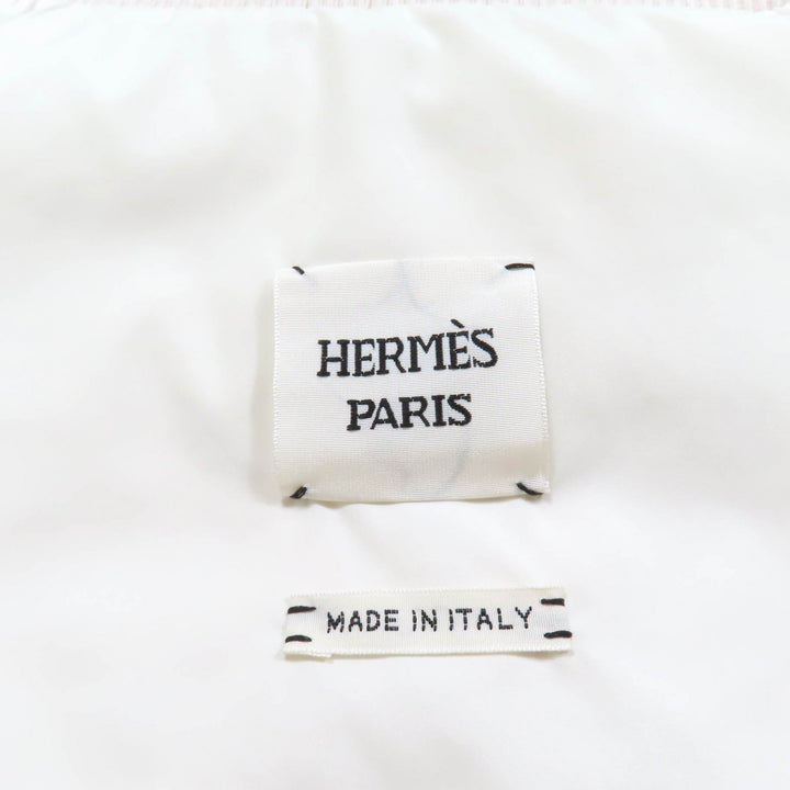 新品 HERMES ダウンベスト ブラン ポリエステル レディース 34 4H0169DR