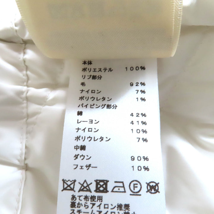新品 HERMES ダウンベスト ブラン ポリエステル レディース 34 4H0169DR