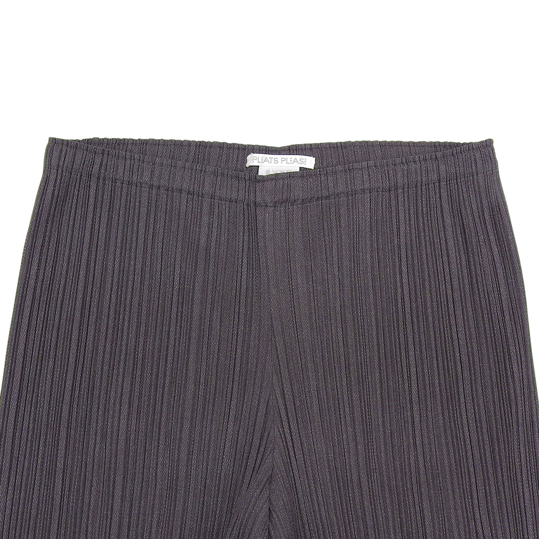 PLEATS PLEASE パンツ クロップド グレー ポリエステル レディース 5 PP51-JF185 美品