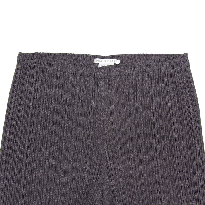 PLEATS PLEASE パンツ クロップド グレー ポリエステル レディース 5 PP51-JF185 美品