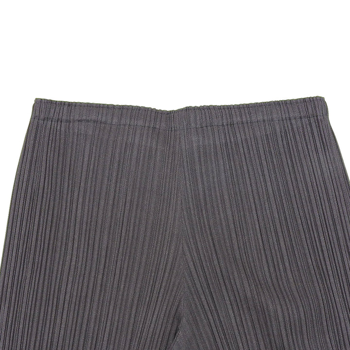 PLEATS PLEASE パンツ クロップド グレー ポリエステル レディース 5 PP51-JF185 美品
